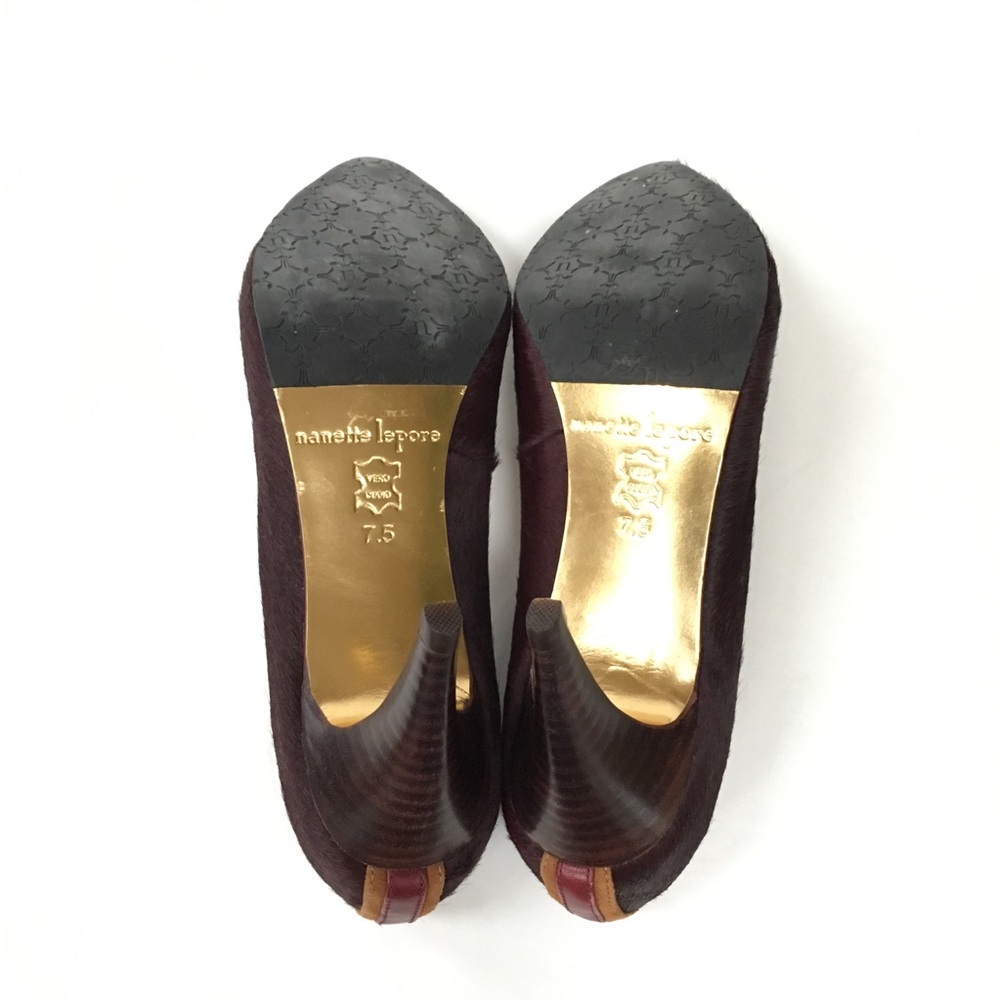 Nanette Lepore ‘Play Me’ Pump Wine Calf Hair 7.5 - Picture 14 of 16